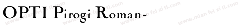 OPTI Pirogi Roman字体转换